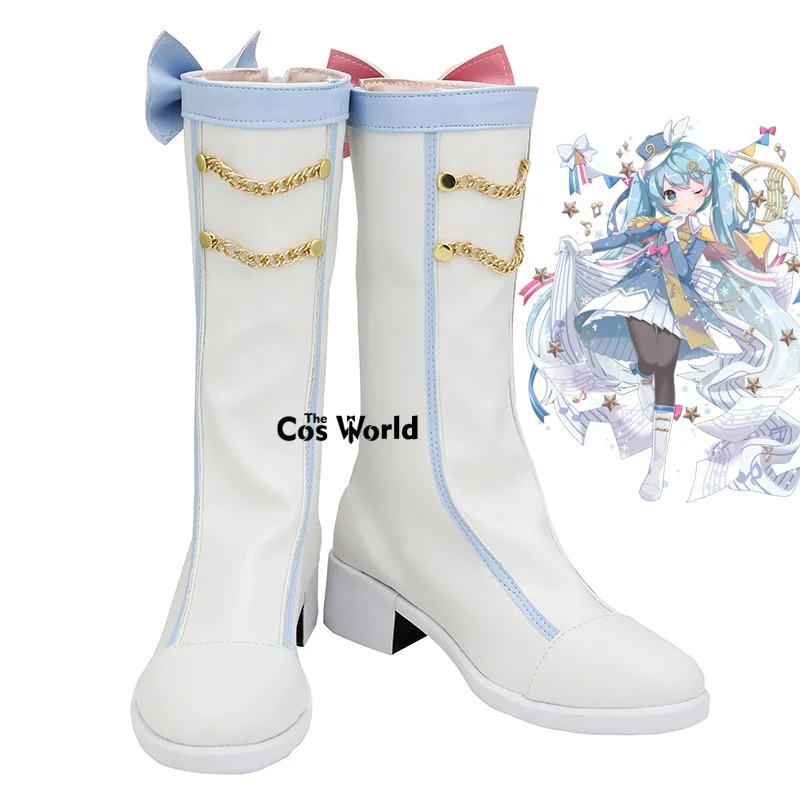 2020 Miku Snow Anime Customize Cosplay Flat Shoes Boots