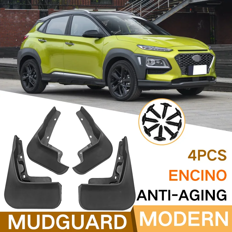 

For Hyundai Encino Kona black car mudguard Reduce dust Resist tire dirt car accessories tools