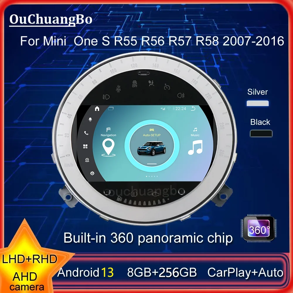 

Ouchuangbo Radio Recorder For 7 Inch Mini Clubman S R55 R56 R57 R58 2007-2016 Stereo Multimedia Gps Android 13 All In One 256GB