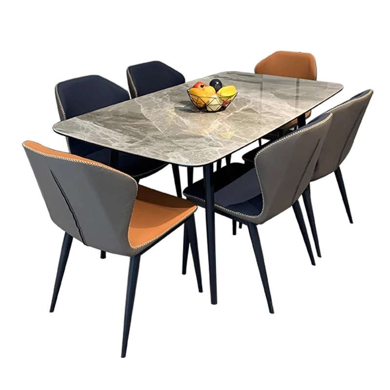 Conjuntos de luxo mesas de jantar quadrado moderno nórdico alta economia espaço cozinha mesas de jantar casa mármore mesas de comedor móveis
