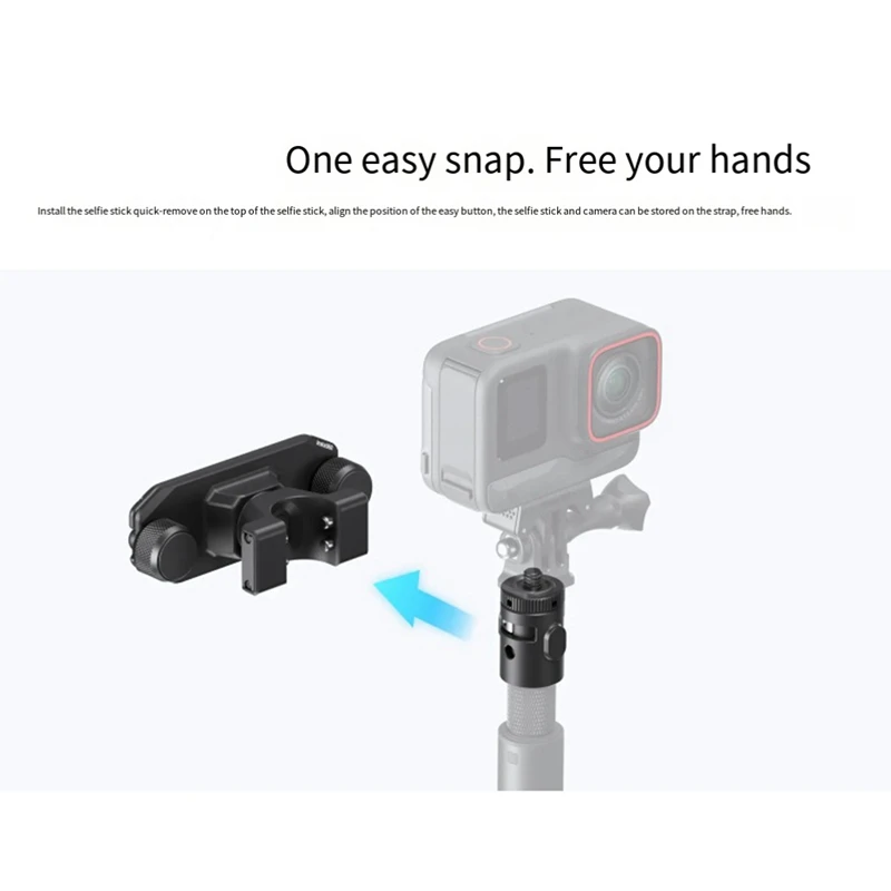 Imagem -05 - Quick Release Selfie Stick Mount Shadowstone Insta360 x4 Ace Pro Ace go x3 rs