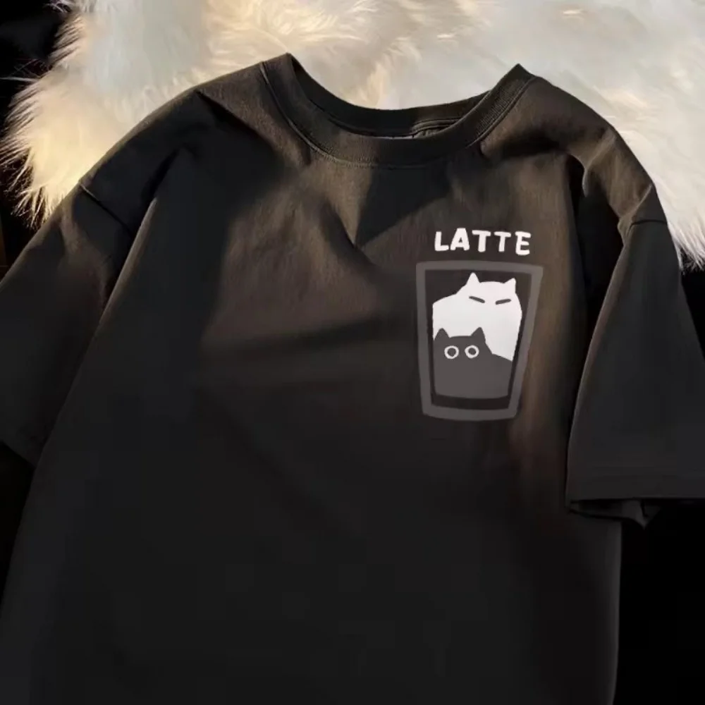 

Summer Neutral Style Short Sleeved T-shirt - 2025 New American Retro, Versatile Loose Pullover, Casual, Unisex, Trendy Wear