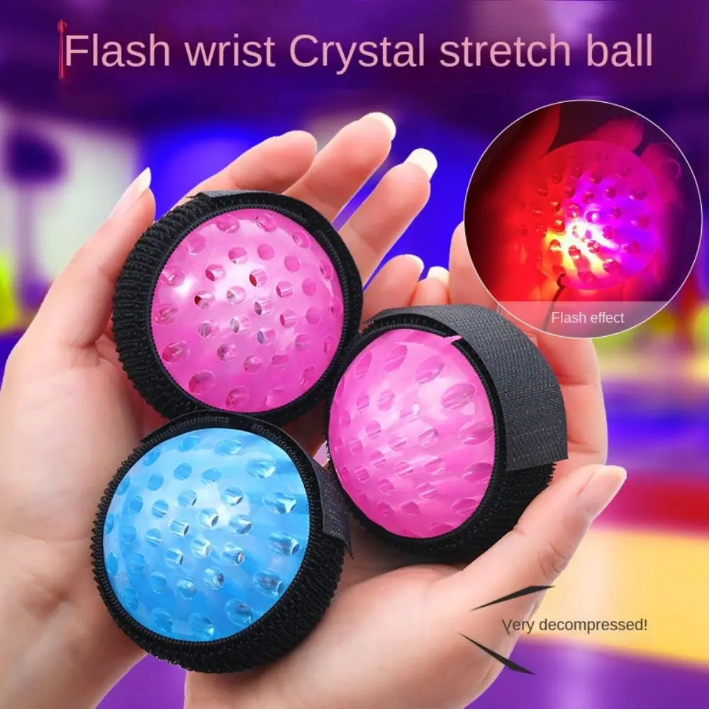 Luminous Wrist Bounce Ball High Elasticity Coordinate Bouncing Return Ball Wrist Band Ball Bouncy Ball