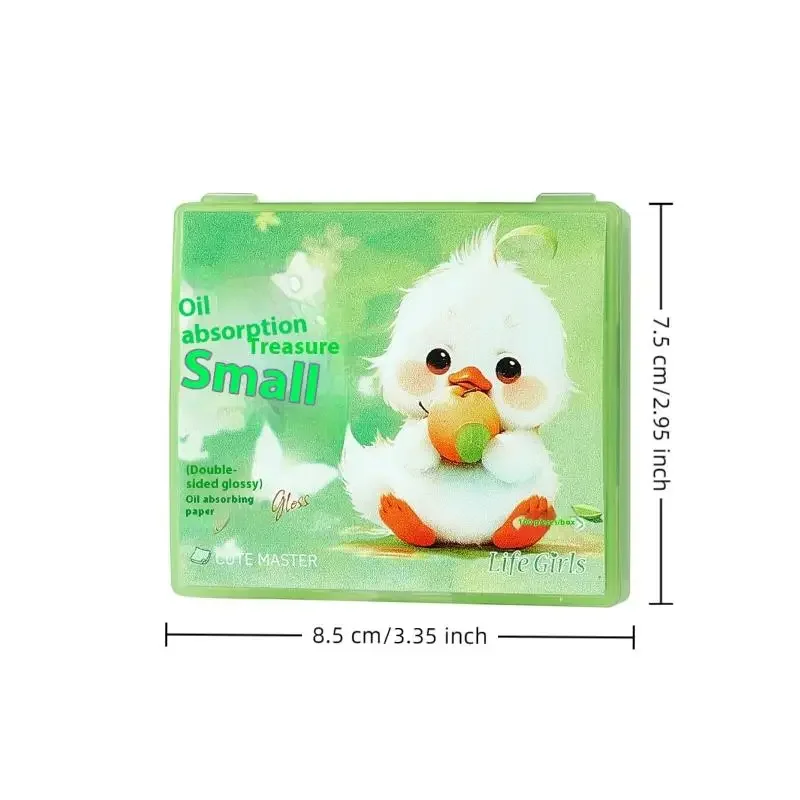 100 Vellen Olie Blotting Papers Met Spiegel Case Meel Bladerdeeg Cartoon Duurzaam Gezicht Reiniging Make-Up Tool Gezicht Olie Blotting