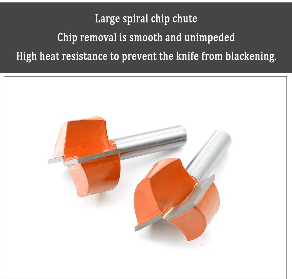 6/8mm Schaft Reinigung Bottom Gravur Router Bit Holzbearbeitung Werkzeug Vhm Holz Fräsen Cutter End Mühle 18mm 20mm 30mm 32mm – Detail 3