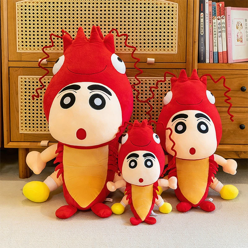 

60cm New Creative Lobster Crayon Shin-chan Plush Toy Stuffed Doll Funny Anime Accessories Soft Toy Children Sleeping Pillow Gift