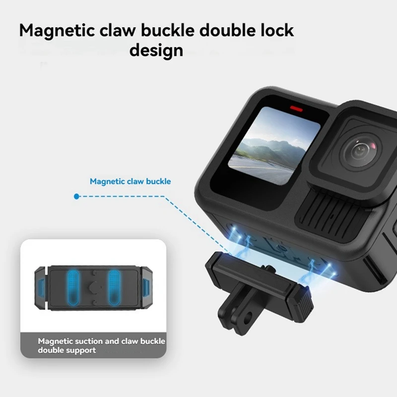 Magnetic Quick Release Base For Gopro Hero 13 Adaptor Kit For Two Prongs Action Camera Mounting Accessory