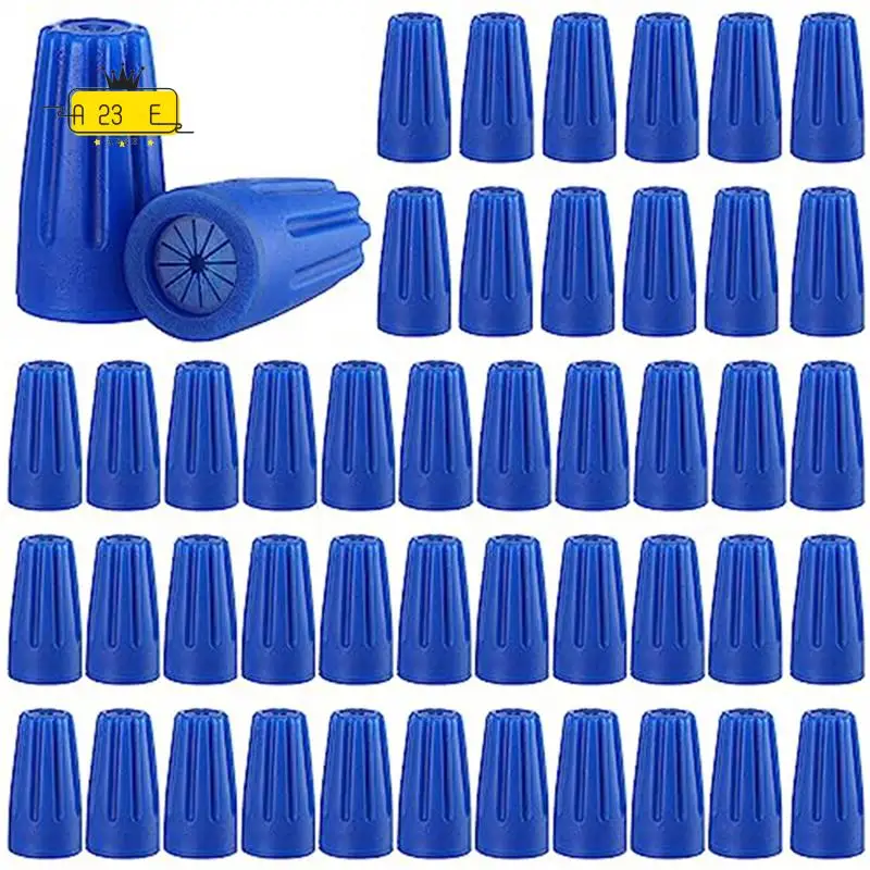 

A23E-100Pcs Blue Splice Terminal Electrical Connectors Outdoor Electrical Connectors 22AWG-12AWG