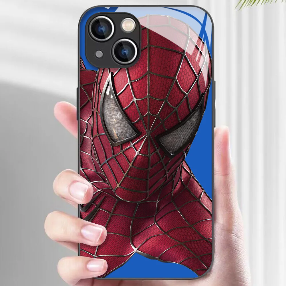 Marvel's Spider-Man Phone Case for OPPO Reno 2 3 4 5 6 7 7Z 8 8T 10 11 Pro Plus 5G Glass Soft Silicone Frame Back Cover