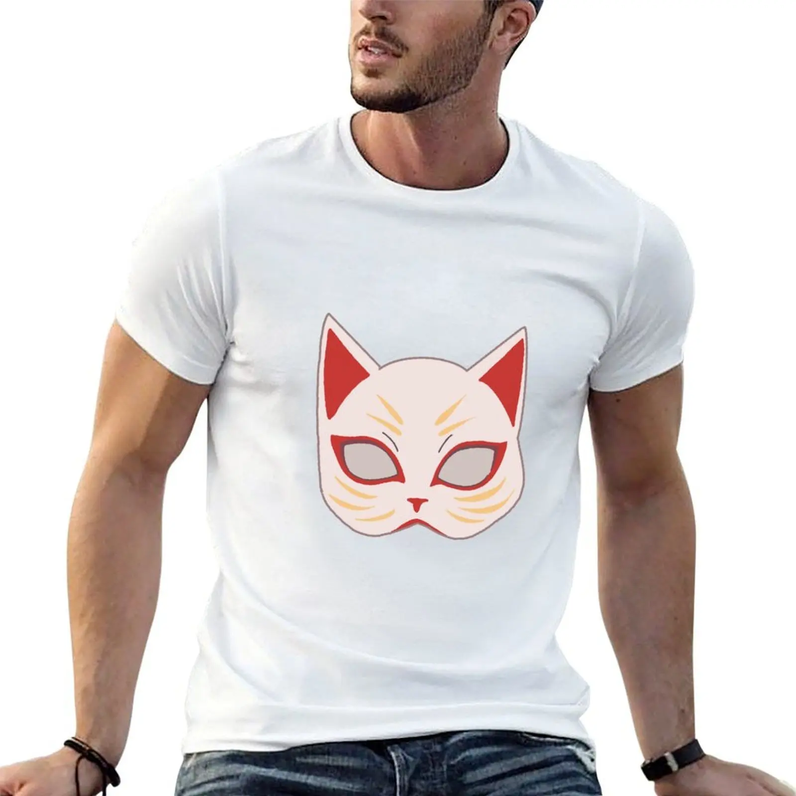 

A Whisker Away Cat Mask T-Shirt g man t shirts for men cotton t shirt man man t shirts graphic T-shirt