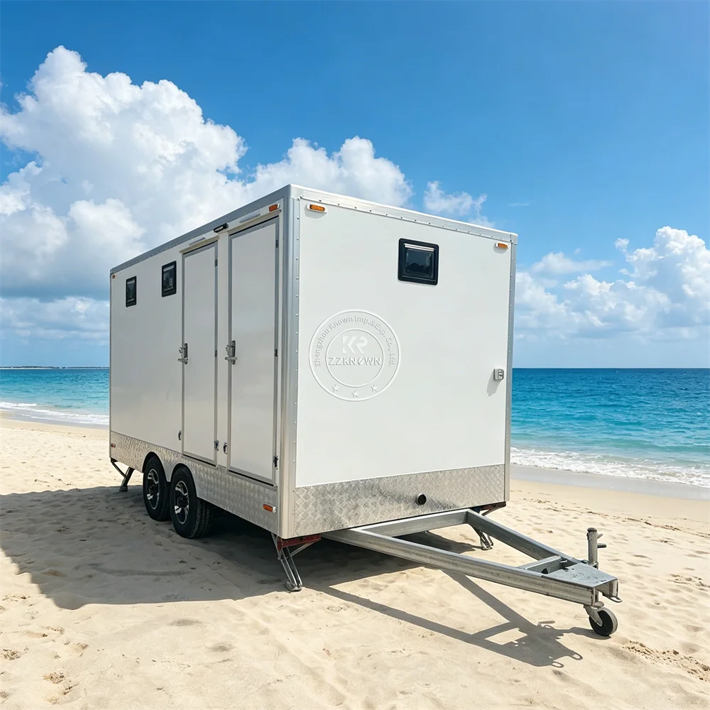Heavy Duty Portable Toilet Trailer Event Use Mobile Bathroom Restroom Trailer for Outdoor Public Area