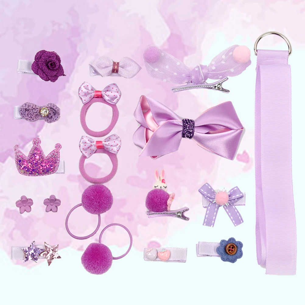 

Hair Clip Set Accessories for Playtime Bows Gift Box Fabric Clips Barrettes Parties Gifts