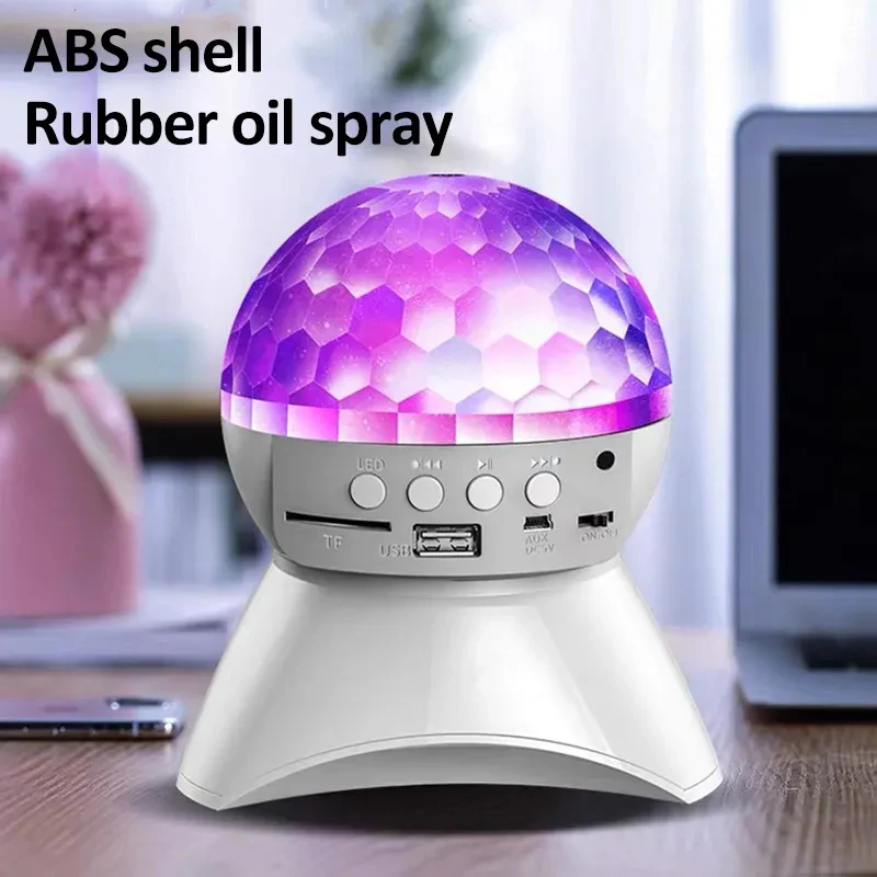 USB Rechargeable RGB Disco Bluetooth Audio DJ Lamp Voice Controlled Projector Party Rotating Magic Ball Stage Lights