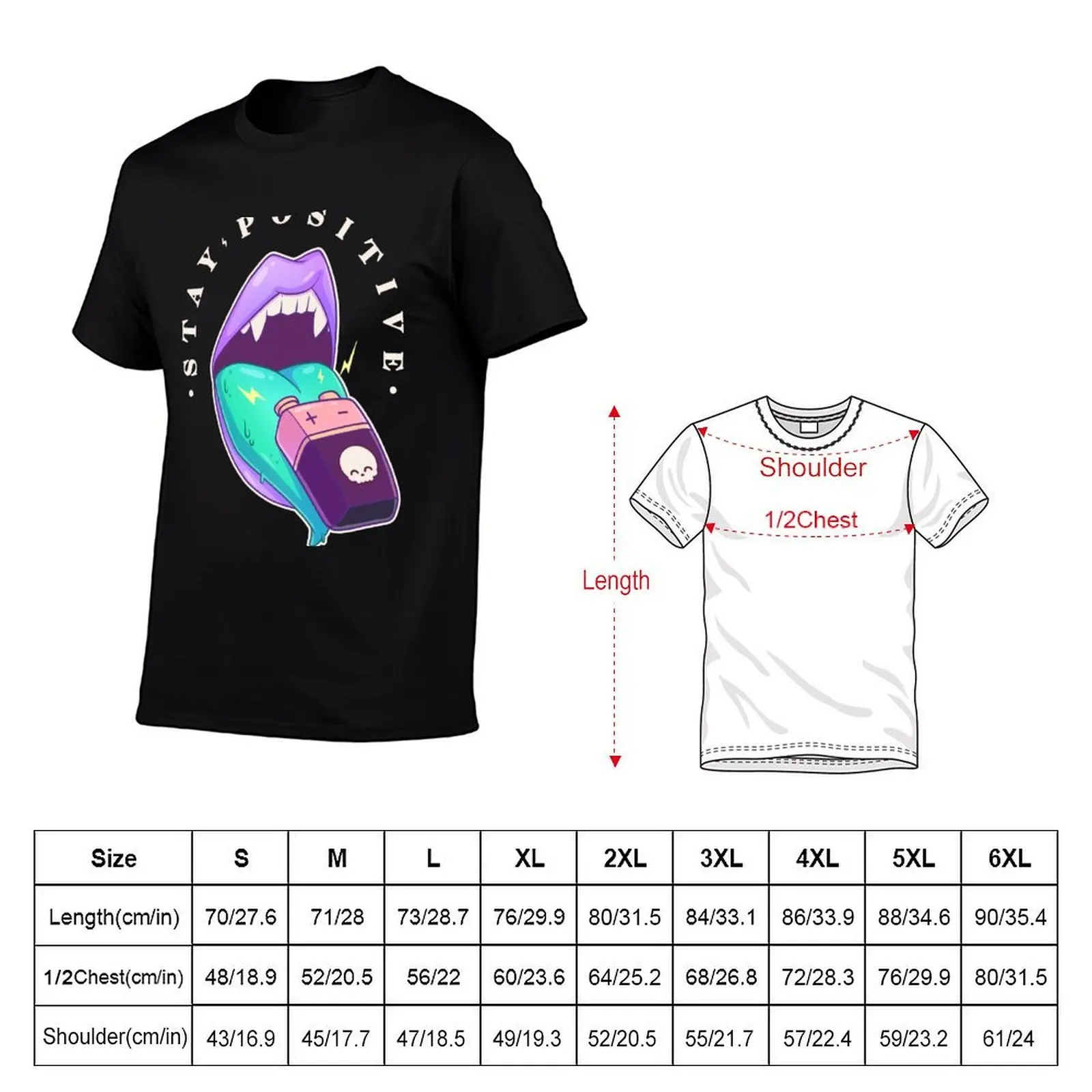 Stay Positive Pastel Vampire Mouth - Kawaii Krypt T-Shirt new gifts and t-shirts cute clothes workout shirts for men