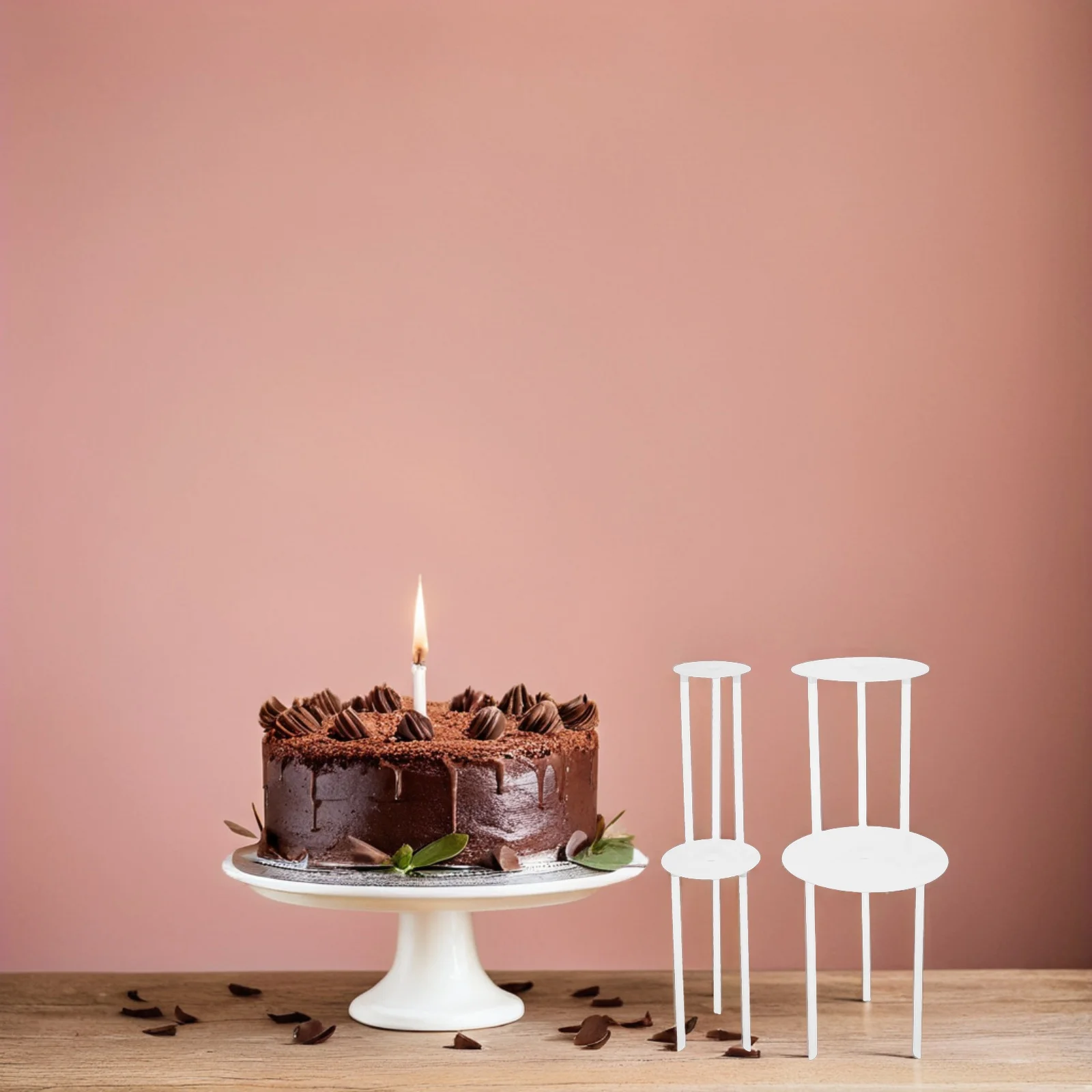 

12Pcs Multi-Layer Cake Tier Supports Floating Spacer Design Stable Reusable Cake Stacking Dowels for Wedding Birthday