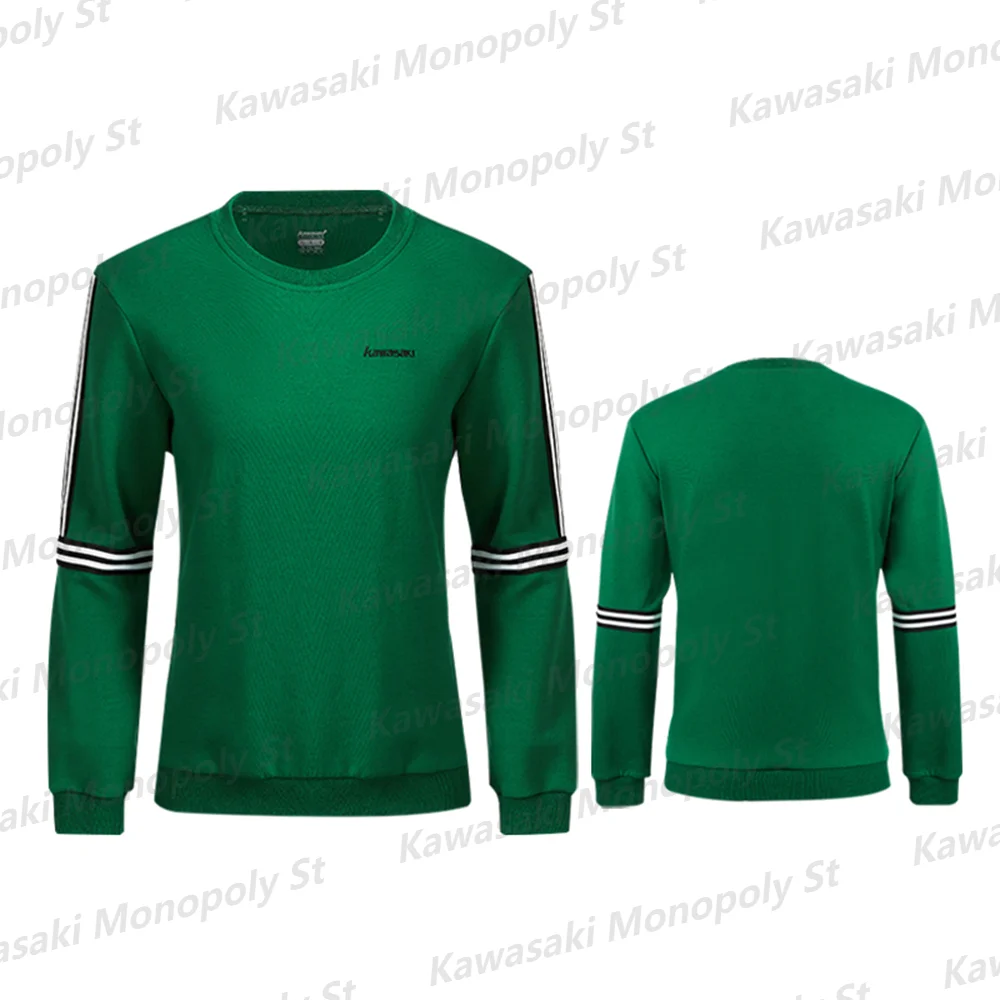 24 New Men&Women Kawasaki Badminton Long-Sleeved Sweater Fitness Quick-Drying Sports T-shirt KID/Adult Parent-Child Training Top