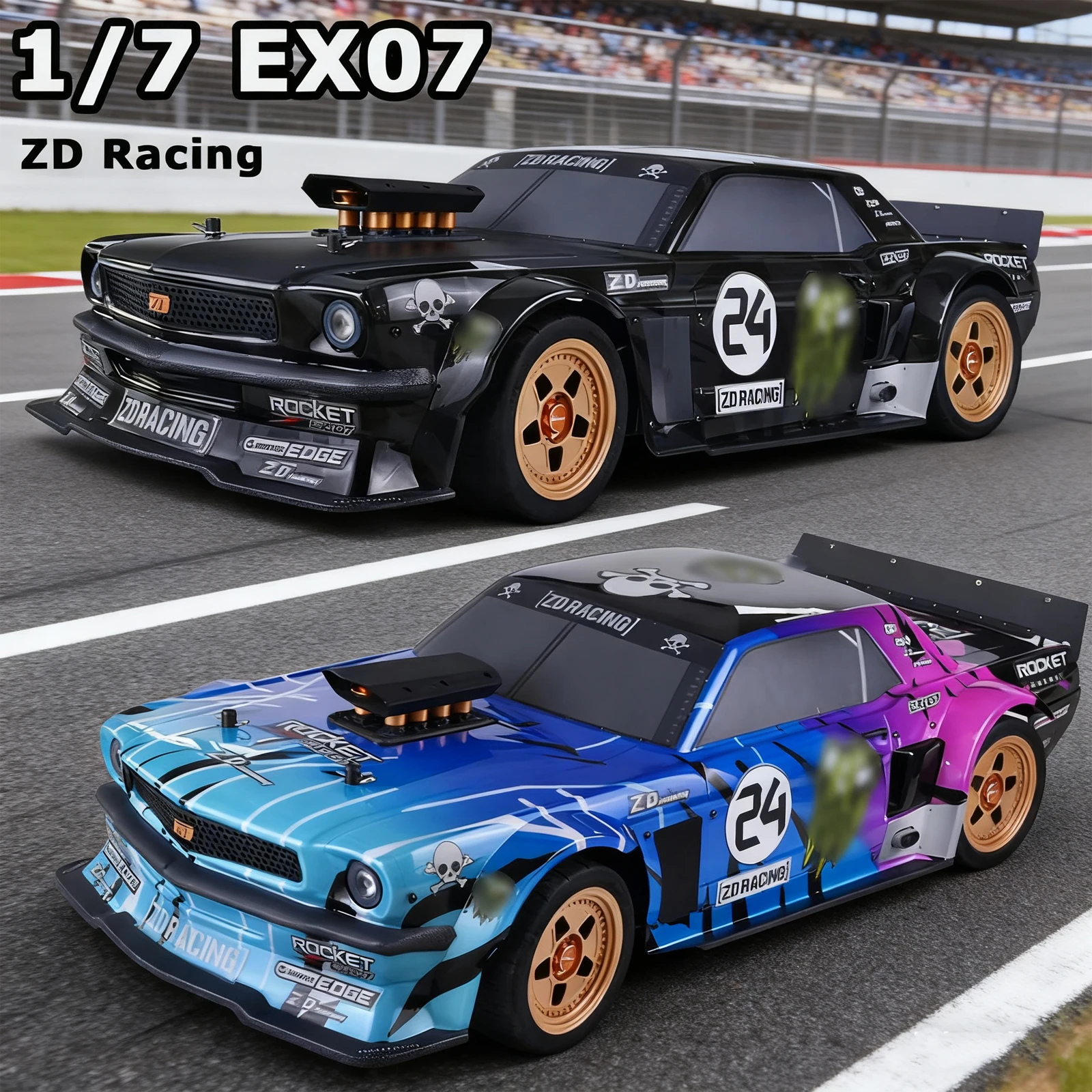 

1/7 ZD Racing EX-07 4WD ELECTRIC HYPERCAR Huge 4WD RC Car Brushless Monster Truck RC Drift Car High Speed 130km/h Vehicle Models