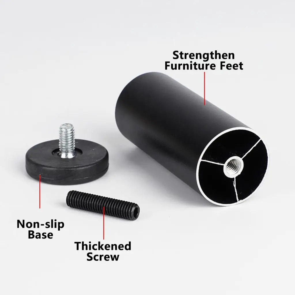 Adjustable Aluminum Furniture Legs Replacement Parts for Sofa Couch Table Bed Cabinet Armchair