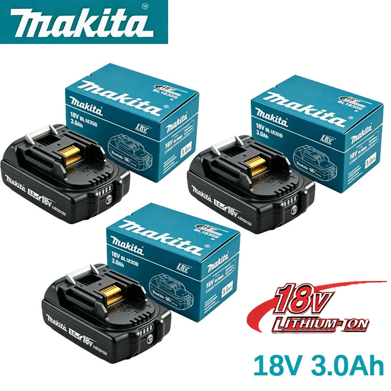 

Makita Li-ion Battery 18V 3Ah Power Tool Battery ， for Makita BL1830B BL1860B DC18RA DC18RC Charger with LED Fuel Gauge