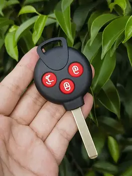 Cocolockey Pouzdro na dálkový klíč s bezklíčovým vstupem, 3 tlačítka pro Mercedes-Benz Smart Fortwo 451 2007-2013 Autopříslušenství 10 nejlepší prodej Kryt klíče Smart Fortwo - №6