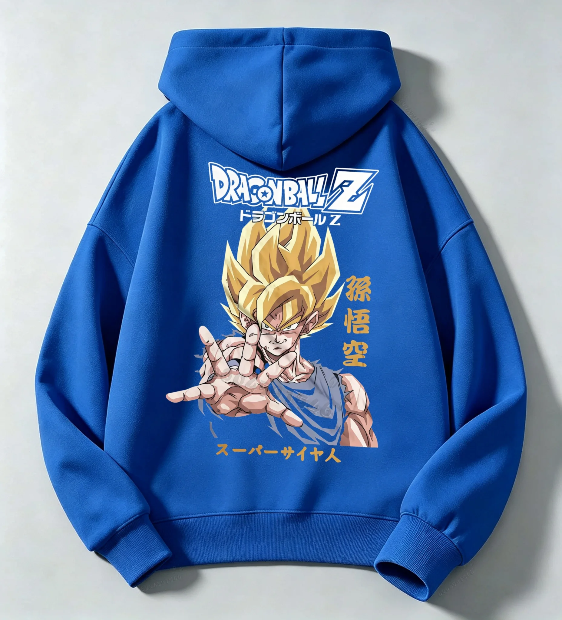 Dragon Ball Z Autumn/Winter Children's Hooded Sweatshirt - Cool Character Anime Print Boys' and Girls' Warm Pullover Shirt