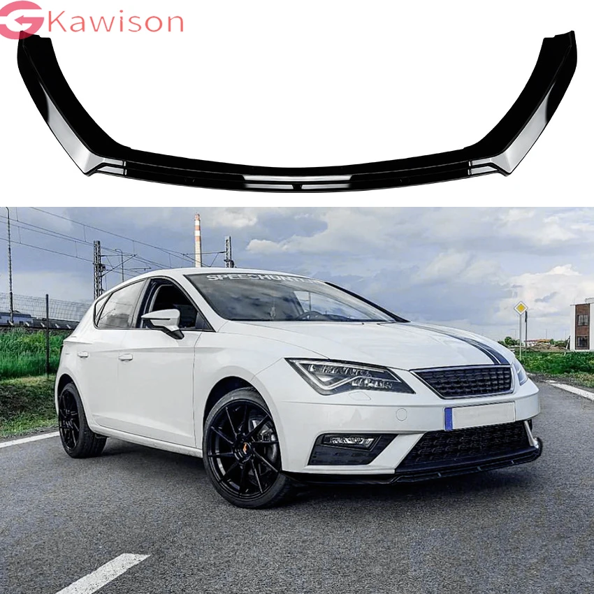 For Seat Leon MK 3.5 2017 - 2019 Standard Version ABS Car Front Lip Shovel Spoiler Modification Protection