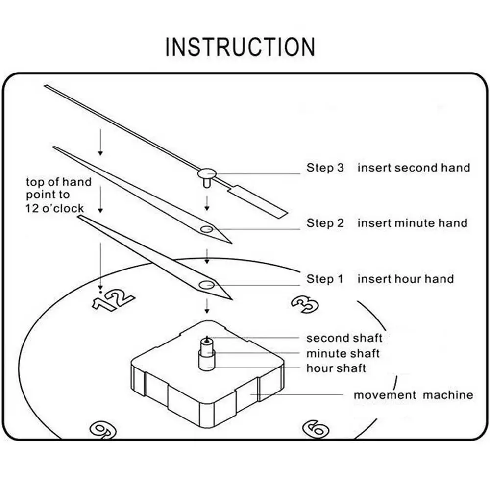 Set Stille DIY Wanduhr Bewegung Mechanismus Quarzuhr Ersatz Motor mit Nadeln und Aufhänger Uhr Reparatur Teile