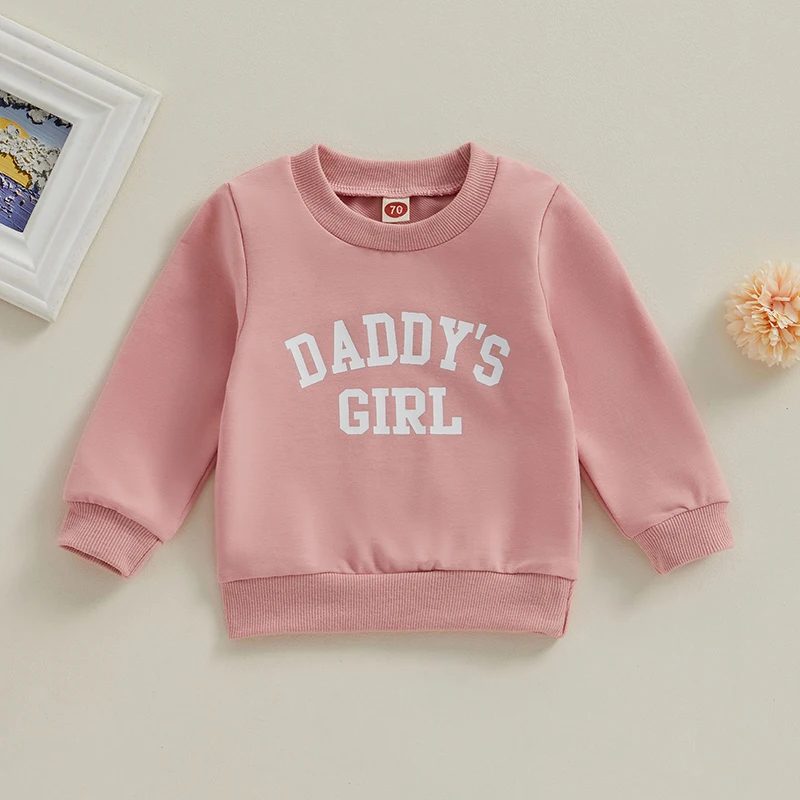 2Pcs Newborn Baby Girl Outfits Daddy s Mama s Girl Sweatshirt Long Sleeve Crewneck Romper Toddler Baby Girl Birthday Outfit