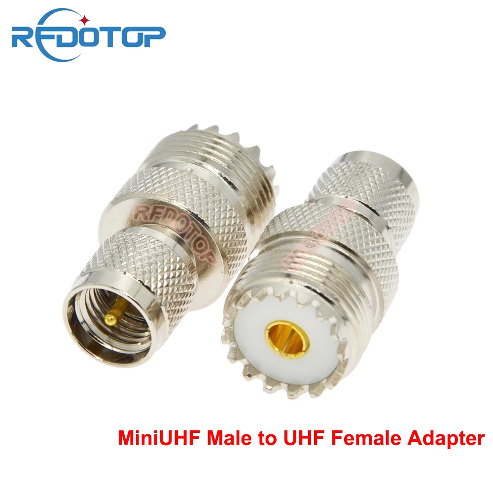 50PCS Mini-UHF Male Plug to SL16 UHF SO-239 PL-259 Female Connector for Radio Antenna UHF PL259-K to Mini UHF-J RF Coax Adapter