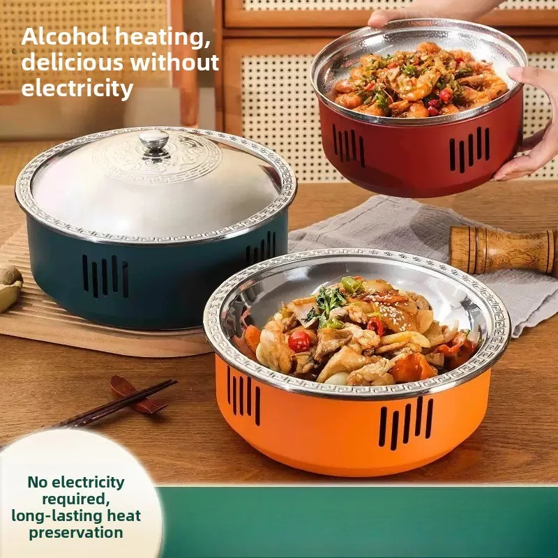 Traditional Alcohol Burner Stove - Commercial Hot Pot Base with Heating Stand for Restaurant Use