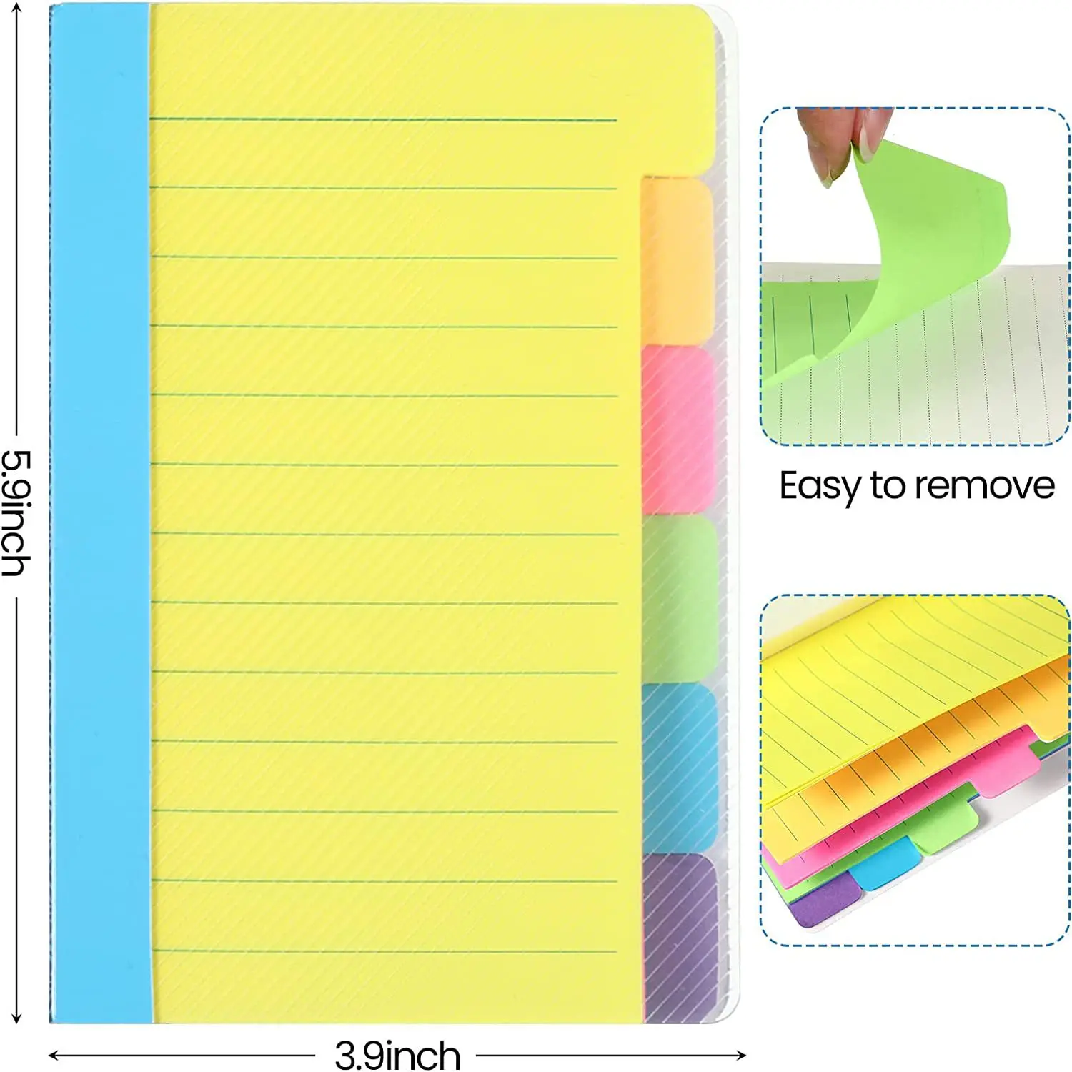 60sheet Sticky Notes Tearable notepad stickers Note Page Index Tabs Marker Sticker Portable Planner Diary Office School supplies