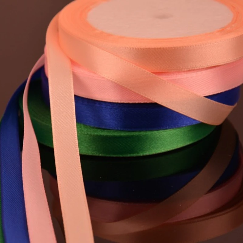 12mm Silk Satin Ribbon Length 25meters/Roll Festival Party Wedding Decoration Ribbons DIY Girls Bow Hair Accessories Accessories
