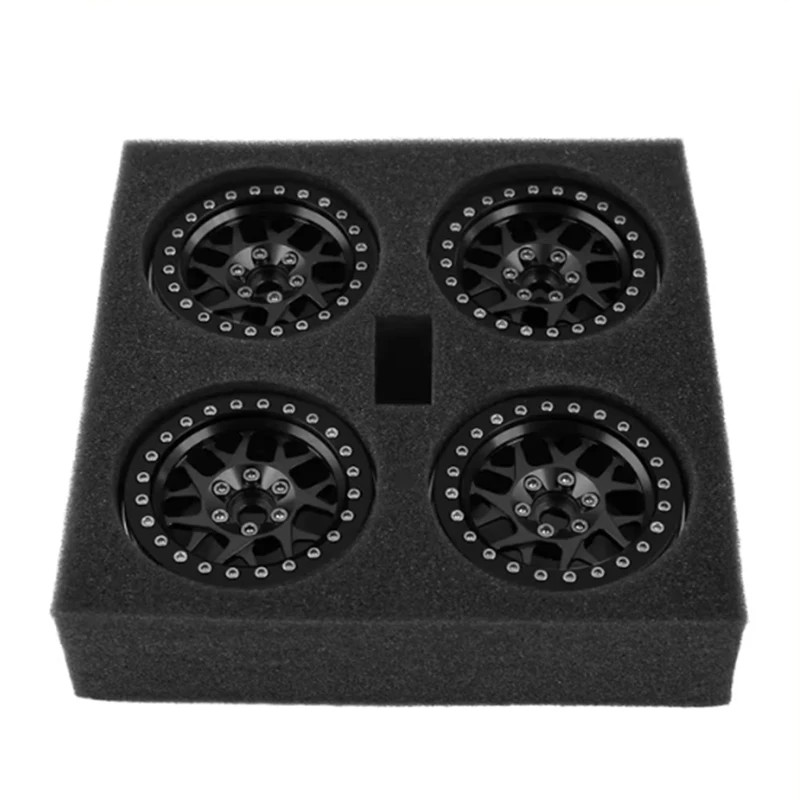 RC Car 4PCS CNC Aluminum 2.2 Beadlock Wheel Rim for 1/10 RC Crawler Car Axial SCX10 RR10 Wraith TRX4 TRX-6