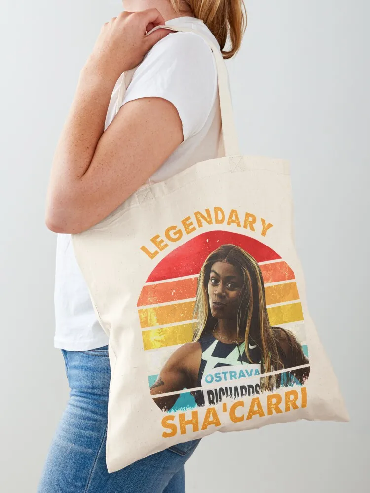 

Sha'Carri Richardson Track and Field USA Tote Bag canvas tote supermarket folding bag Canvas bag for women Shopper handbag
