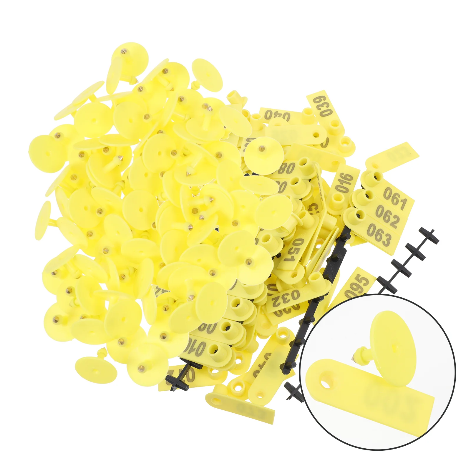 

100 Pcs Sheep Ear Tag with Words Livestock Tags Animal Label Marking Number Plastic for Identification