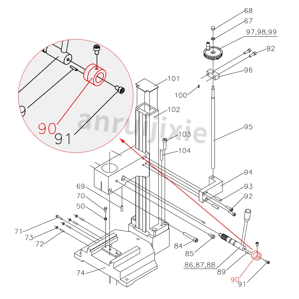 Metric Graduated Dial Scale Display Sleeve SIEG X1&SX1&G0937&JET JMD-1&SOGI S1-16&MS-1&Compact 1&Clarke CMD10 Mini Mill Spares