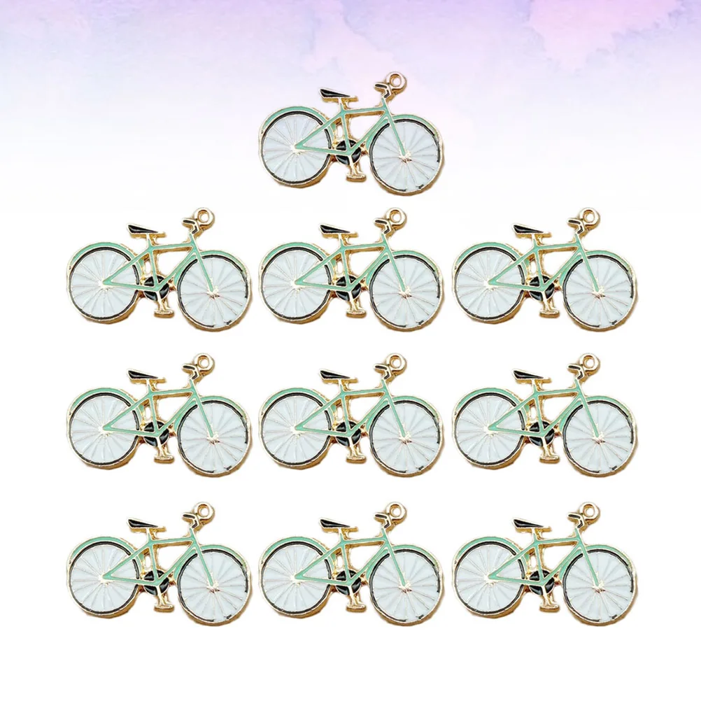 

10Pcs DIY Cartoon Bicycle Pendants for Keychain Necklace Sweater Chain Anklet Unique Gift Accessories DIY Pendant