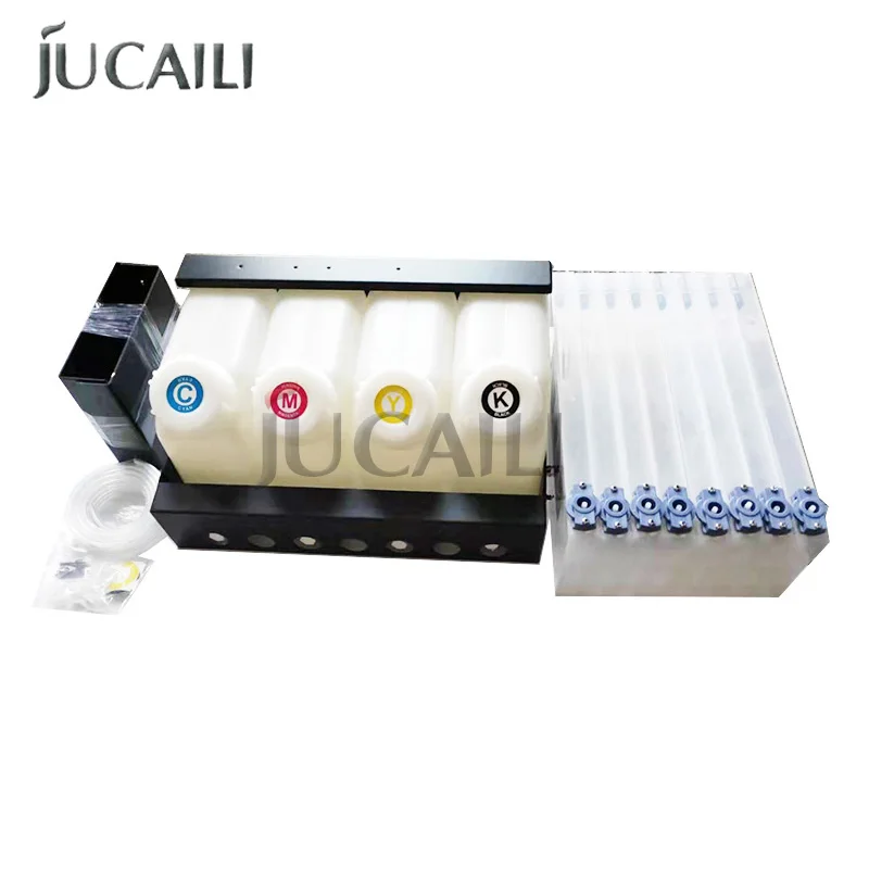 

Jucaili 1 комплект, оптовая система чернил для Galaxy Allwin MIMAKI Ciss, система подачи чернил, 4 бака + 8 картриджей