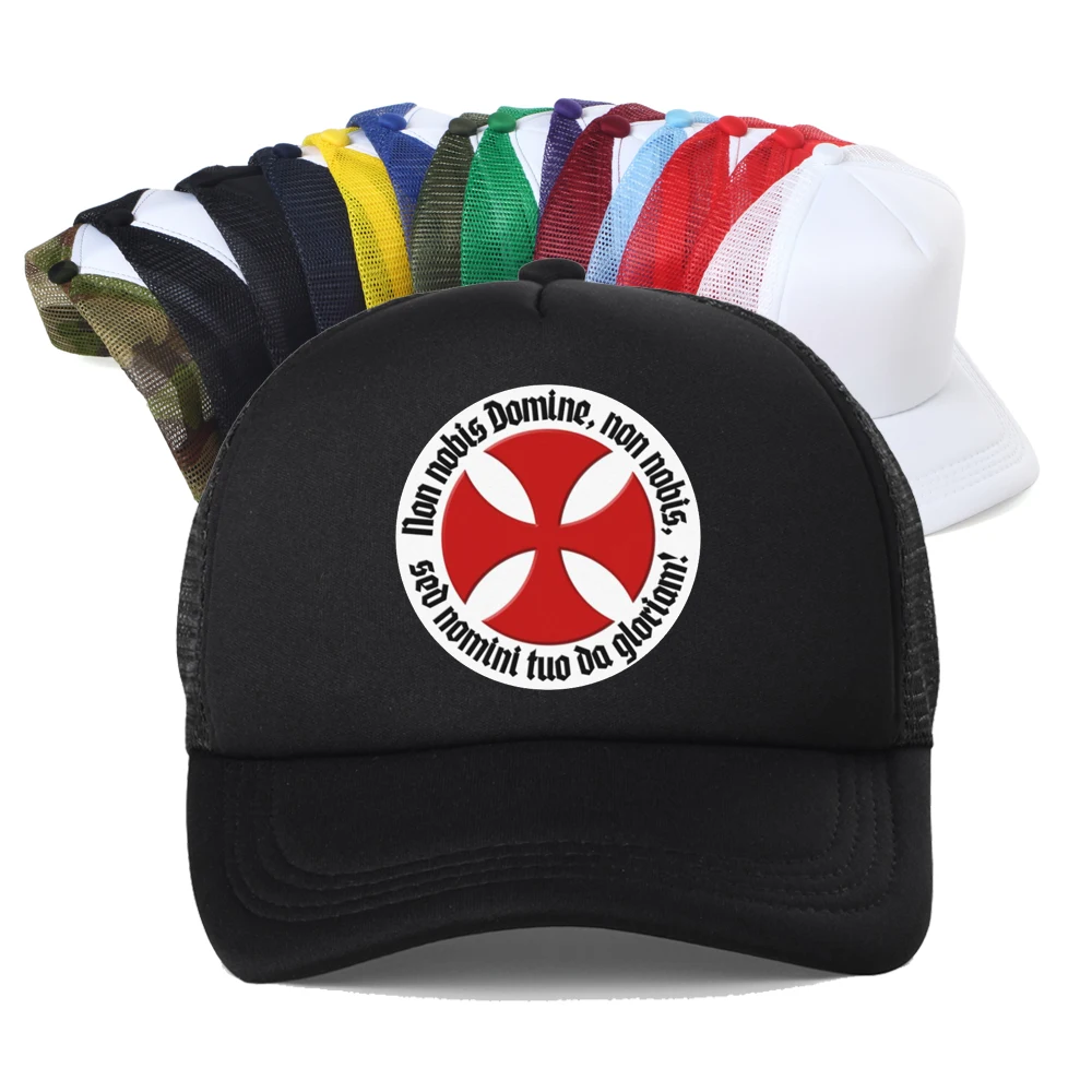 

Templar Knight Seal Cross print baseball cap fashion casual mesh sun caps outdoor adjustable Breathable Casquette Gorras