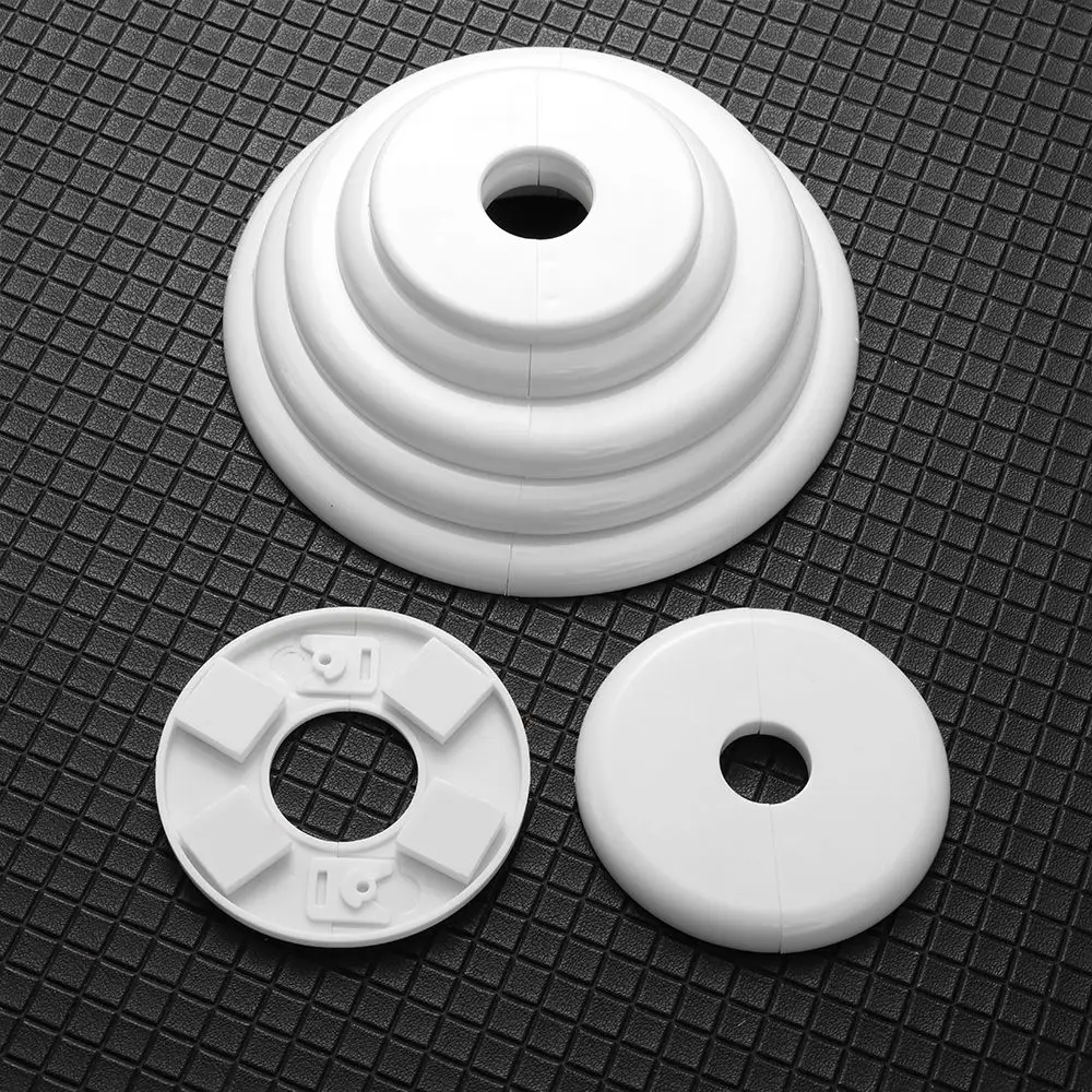 Splittable Wall Hole Decorative Cover White Round Wall Split Flange Self-adhesive Water Pipes Hole Cover Plumbing Floor Ceiling