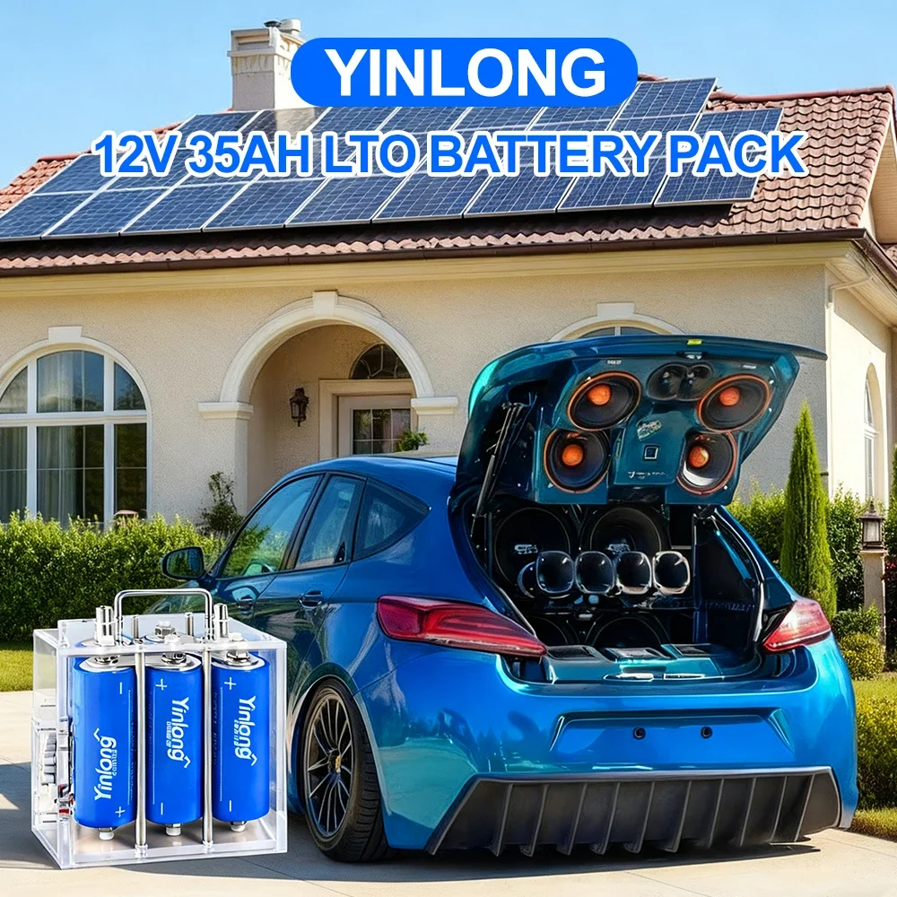 Yinlong 40Ah LTO Battery 12V 40Ah 35Ah Battery Pack 6S1P Ingebouwde Balancer Cycle Life 20000+ Free shipping Car Audio RV