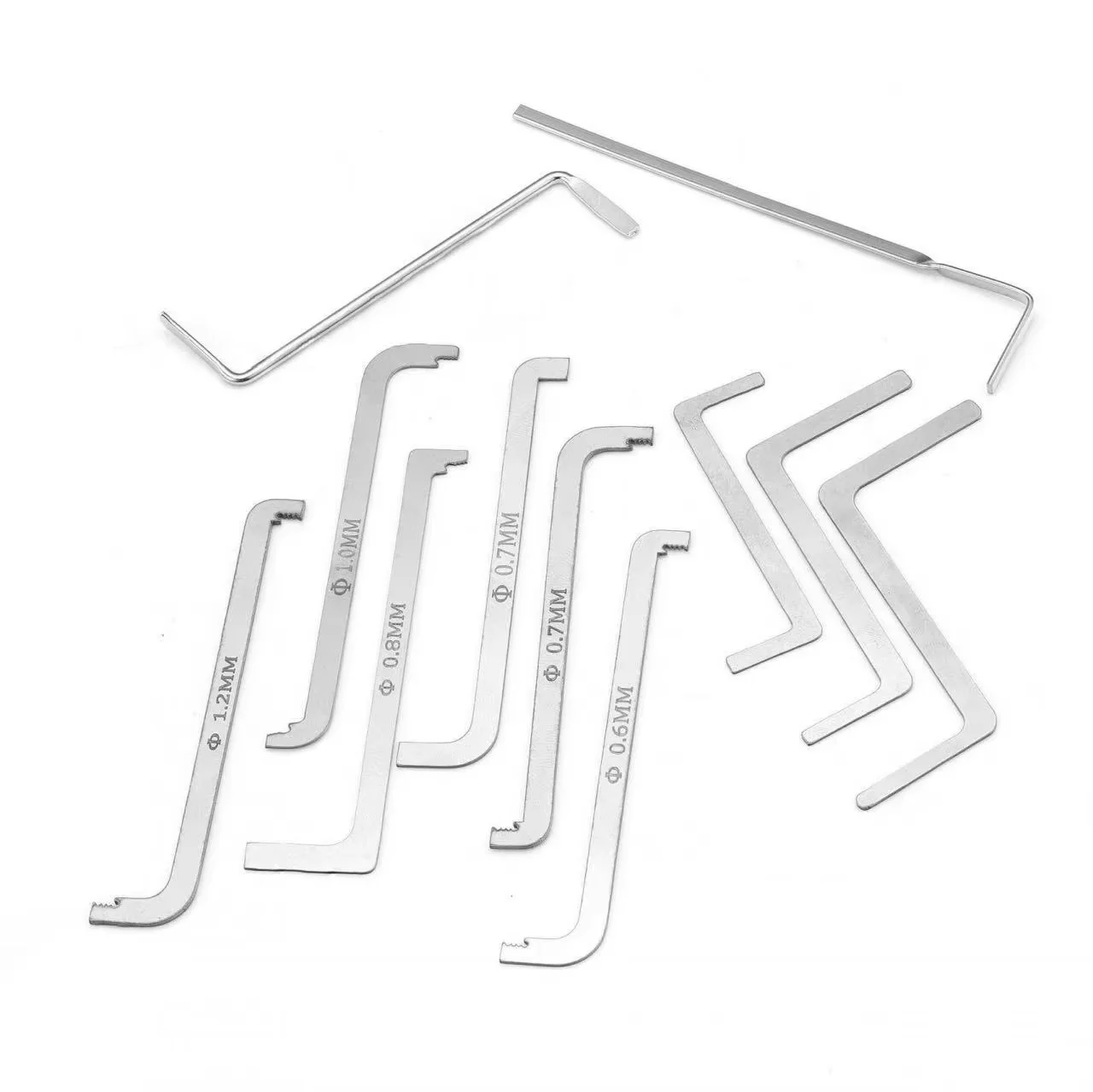 Kit de Chaveiro de Precisão 5/11 Peças para Reparo de Fechaduras, Extração de Chaves e Substituição de Chave de Tensão