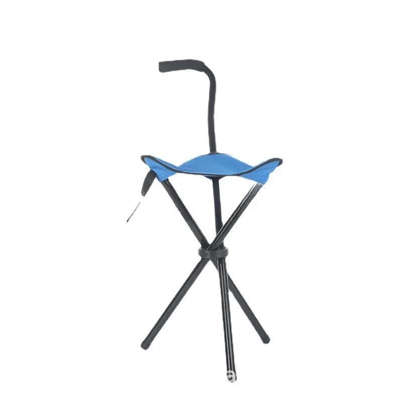 Outdoor hiking cane chair portable folding chair home travel camping picnic beach barbecue folding chair triangle stool