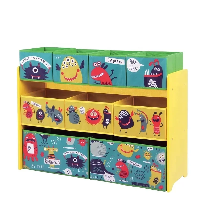 

Deluxe 9 Box Toy Storage Tissue with Fabric Shelf