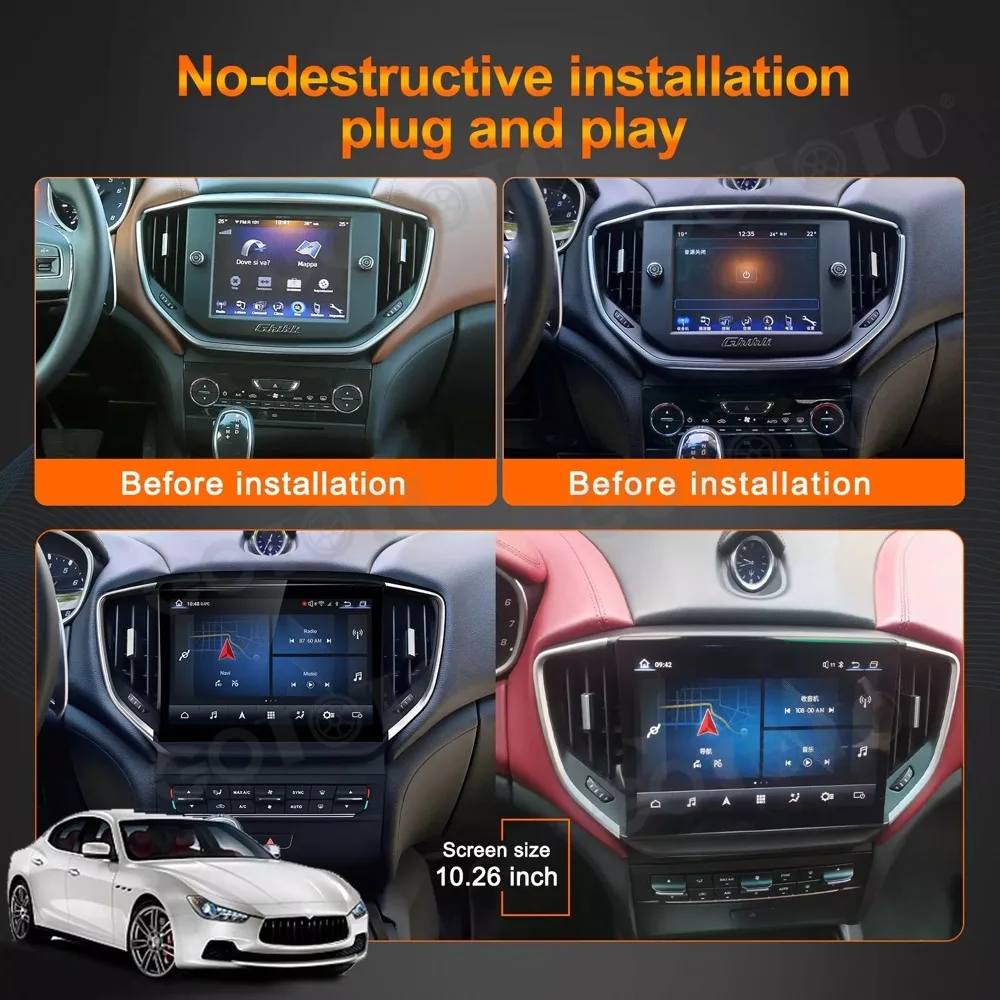 Android 11 For Maserati Ghibli 2017-2020 Multimedia Player Carplay Stereo DSP Car Radio GPS Navigation Tape Recorder Head Unit