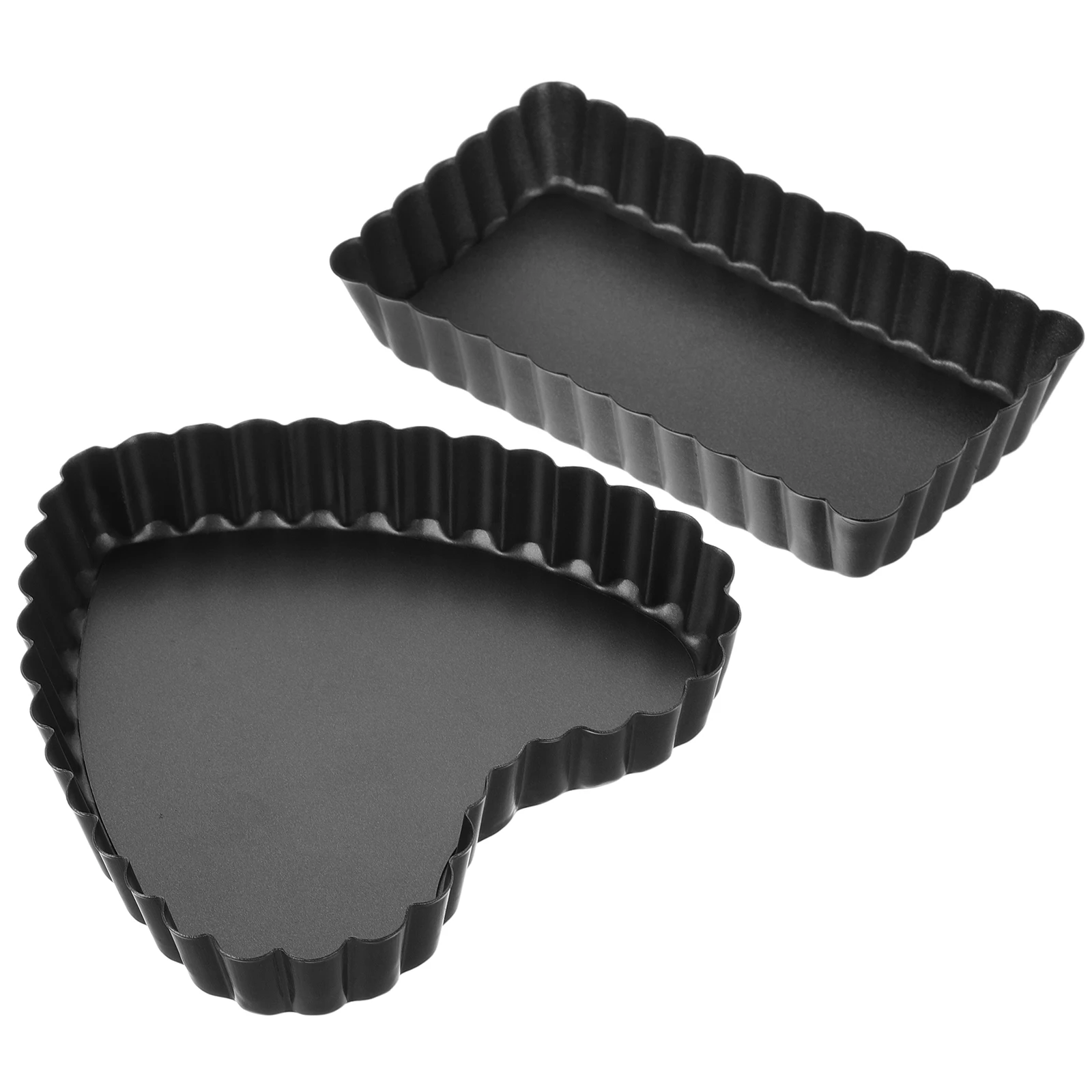 

2 Pcs Heart Shaped Removable Bottom Cake Pan 4 5 Inch Carbon Steel Baking Pans Easy Clean Durability High Temperature Resistance