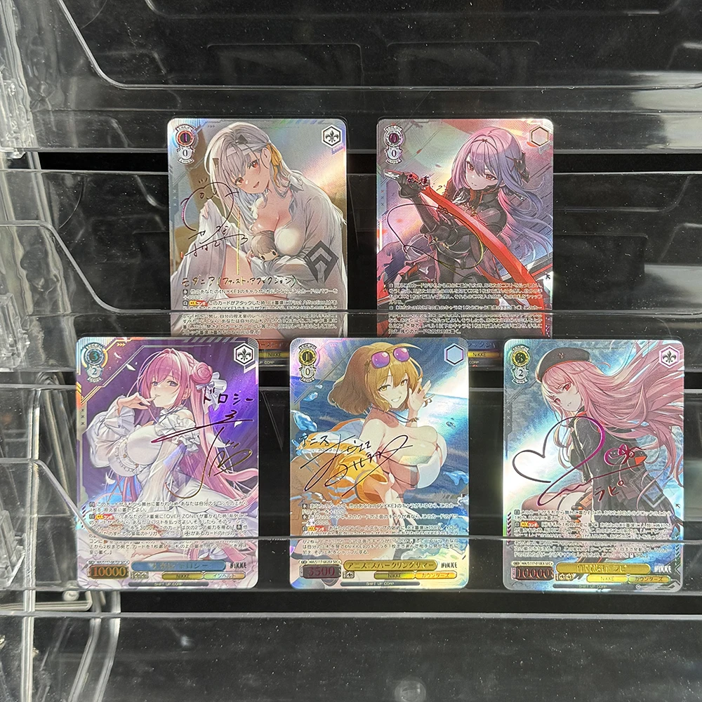 

5Pcs/set Game Nikke Goddess of Victory Signature Card Japanese Version Anis Dorothy Fleetly Colorful Flash Collection Card Gift