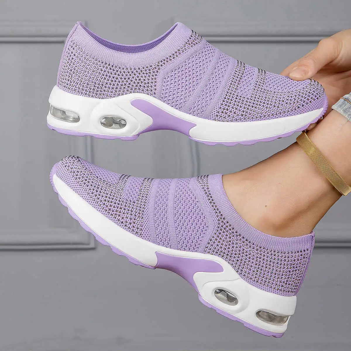 Mocasins Plush Purple Shoes Women Woven Trends Womens Sneakers Sports Novelties Vzuttya To Play Sport Tnis Sapa Sapatos