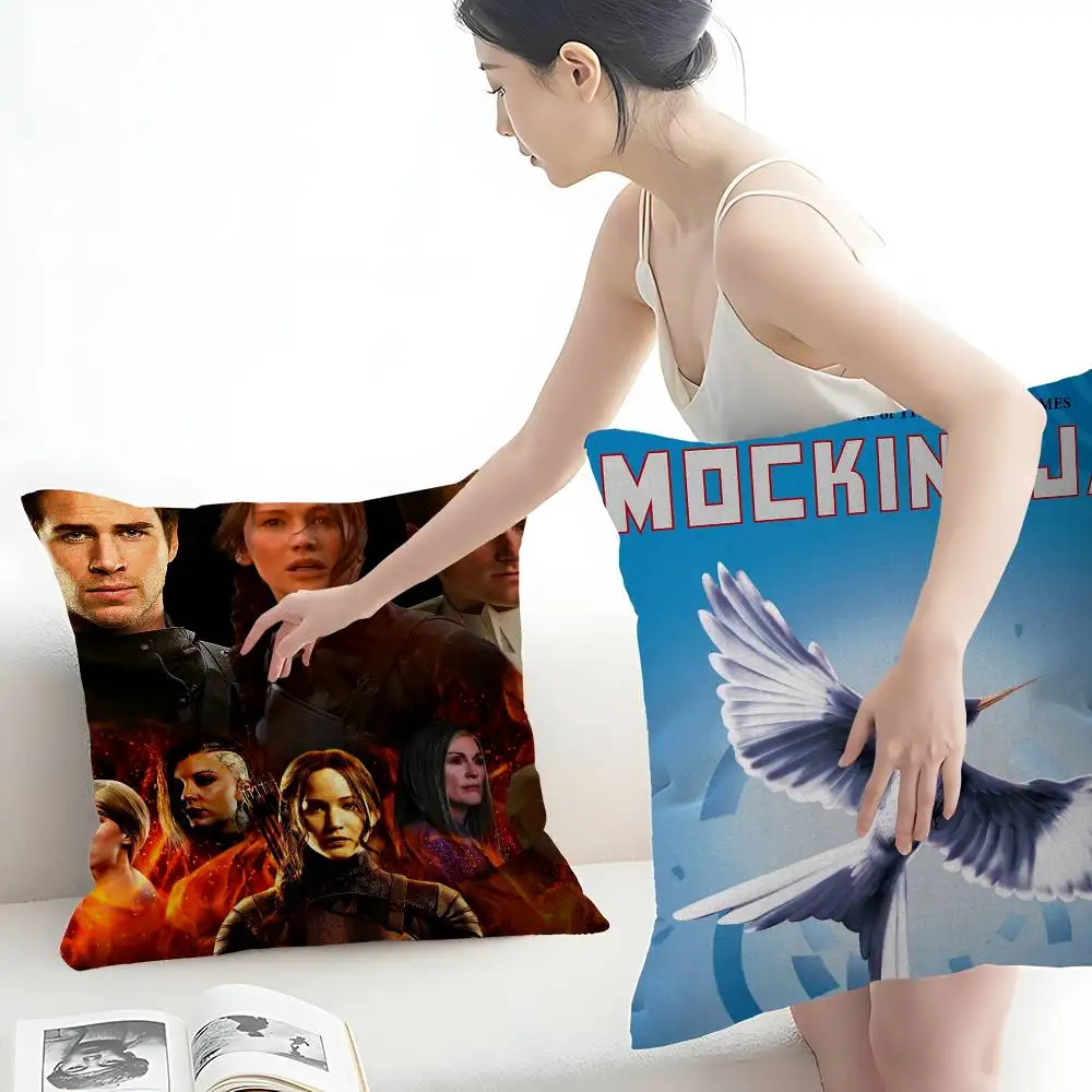 The Hunger Games 3 أغطية وسائد أريكة كرتونية ديكور منزلي بطباعة على الوجهين غطاء وسادة قصير لطيف من القطيفة #3