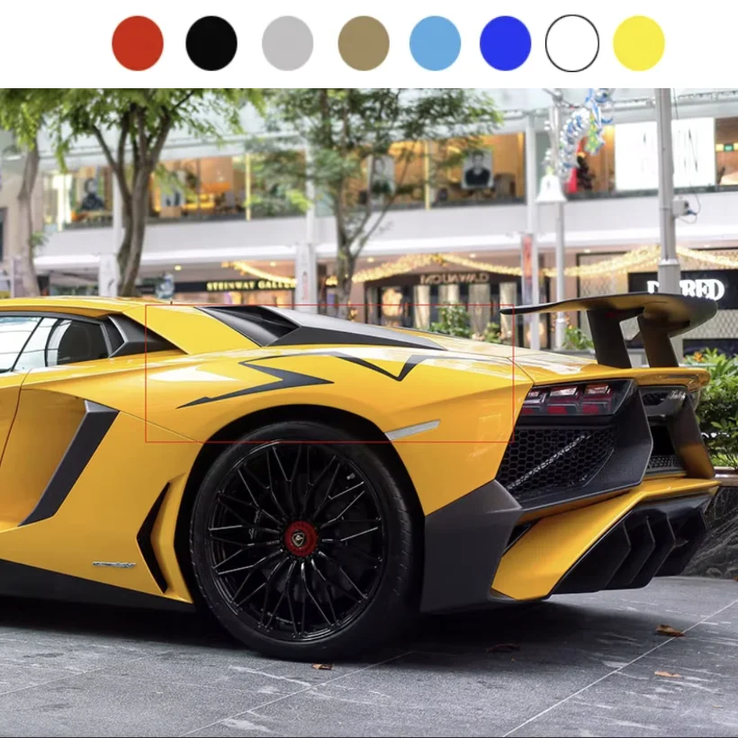 Custom Sport Racing Styling Rear Trunk Vinyl Speed Lightning Sticker Body Decal Wrap for Lamborghini Aventador IP750